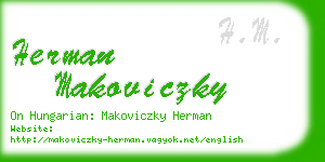 herman makoviczky business card